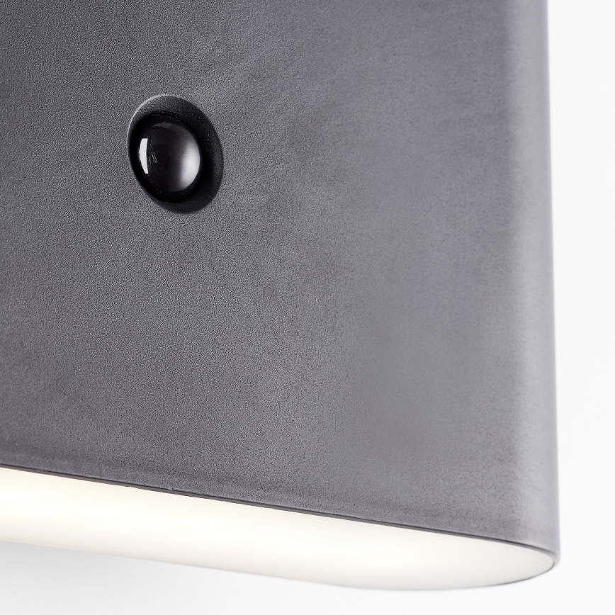 Brilliant - LED Lauko įkraunamas Sieninis šviestuvas su jutikliu XINO LED/3W/5V IP44 juoda