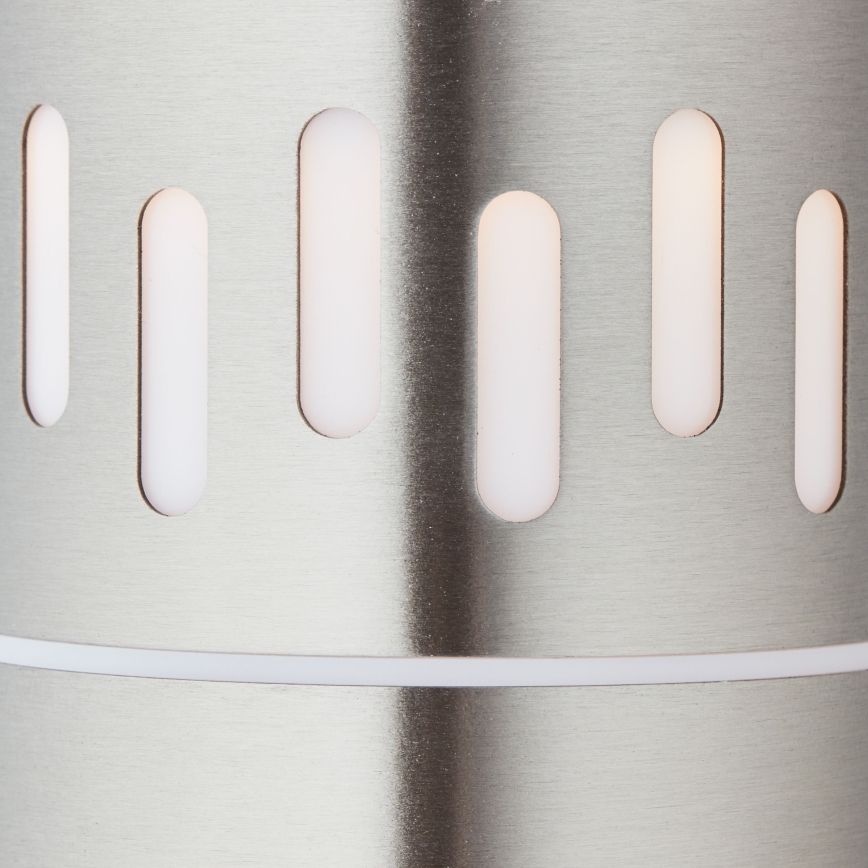 Brilliant - LED Lauko lempa su jutikliu LEIGH LED/0,9W/230V + 1xE27/11W 80 cm IP44 blizgus chromas