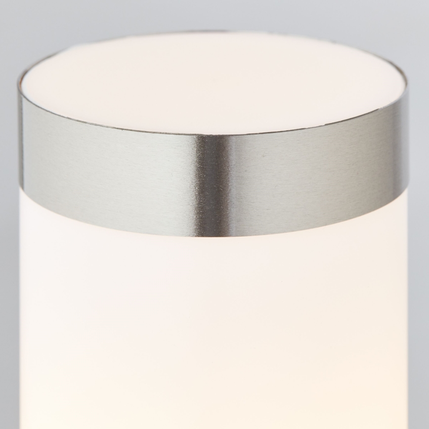 Brilliant - LED Lauko lempa su jutikliu LEIGH LED/0,9W/230V + 1xE27/11W 80 cm IP44 blizgus chromas
