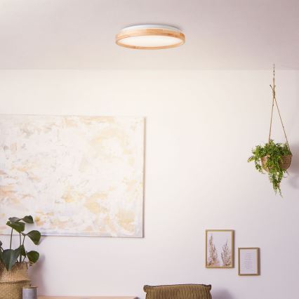 Brilliant - LED lubinis šviestuvas ALSON LED/26W/230V 3000/4500K diametras 39,5 cm Kietmedis - FSC sertifikuota