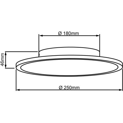 Brilliant - LED lubinis šviestuvas BUFFI LED/13W/230V diametras 25 cm 2700K