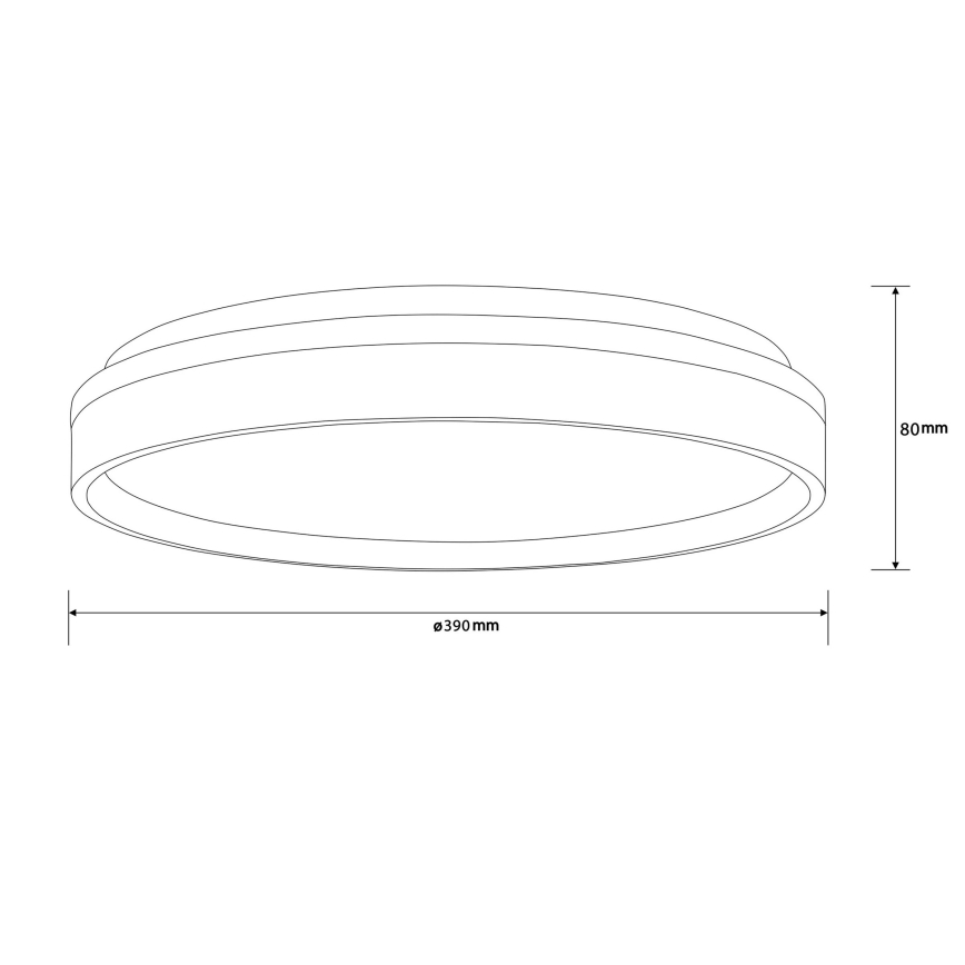 Brilliant - LED lubinis šviestuvas KALMAR LED/26W/230V 3000K diametras 39 cm juoda