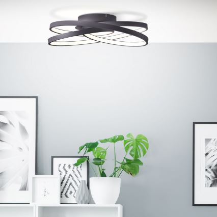 Brilliant - LED lubinis šviestuvas LABYRINTH LED/40W/230V diametras 39,5 cm juoda