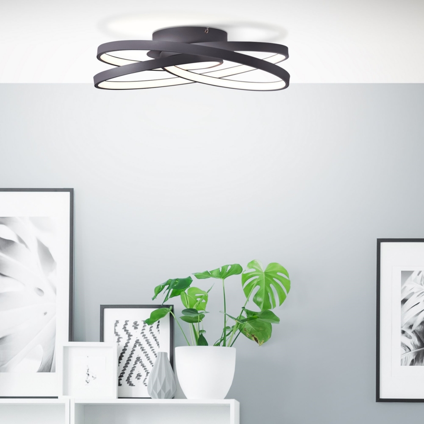 Brilliant - LED lubinis šviestuvas LABYRINTH LED/40W/230V diametras 39,5 cm juoda