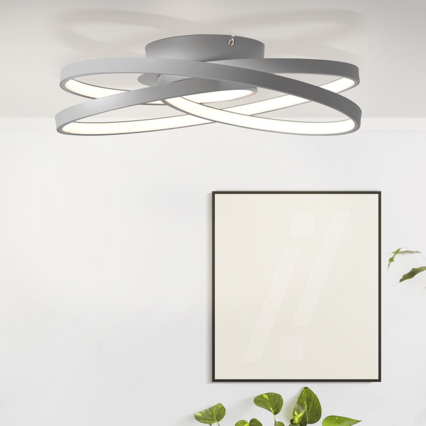 Brilliant - LED lubinis šviestuvas LABYRINTH LED/40W/230V diametras 39,5 cm pilka