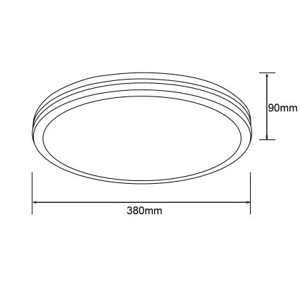 Brilliant - LED lubinis šviestuvas LASKOS LED/22W/230V skersmuo 38 cm kaučiukmedis
