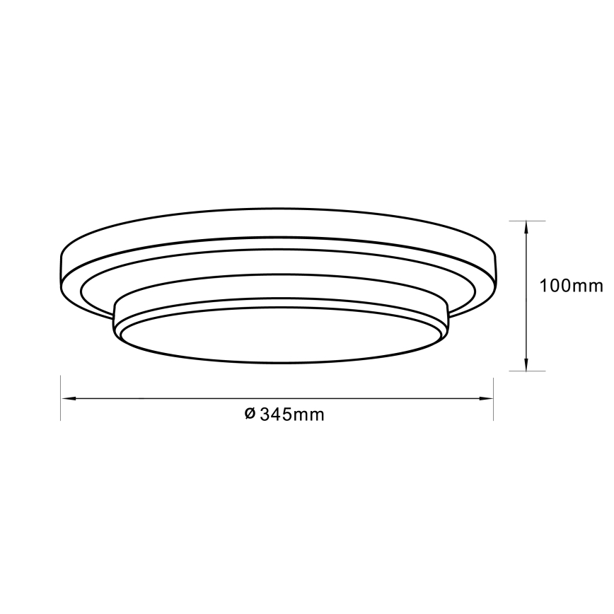 Brilliant - LED lubinis šviestuvas MALMÖ LED/12W/230V 3000K diametras 34,5 cm juoda