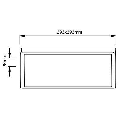 Brilliant - LED lubinis šviestuvas MILTON LED/18W/230V 29,3x29,3 cm juodas