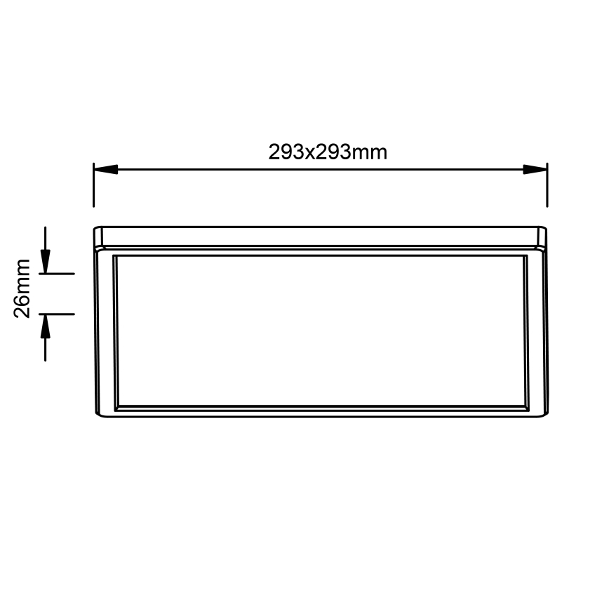 Brilliant - LED lubinis šviestuvas MILTON LED/18W/230V 29,3x29,3 cm juodas