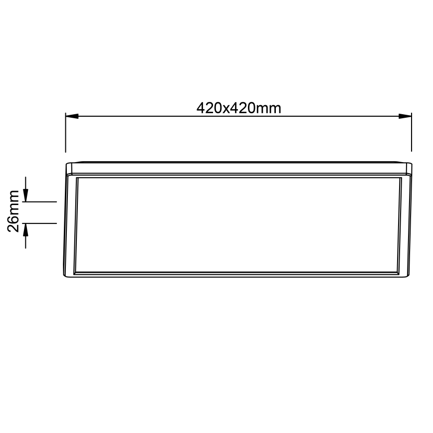 Brilliant - LED lubinis šviestuvas MILTON LED/24W/230V 42x42 cm baltas