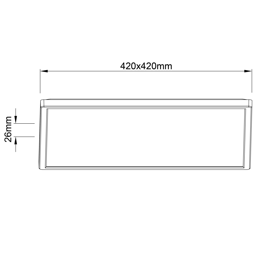 Brilliant - LED lubinis šviestuvas MILTON LED/24W/230V 42x42 cm juodas