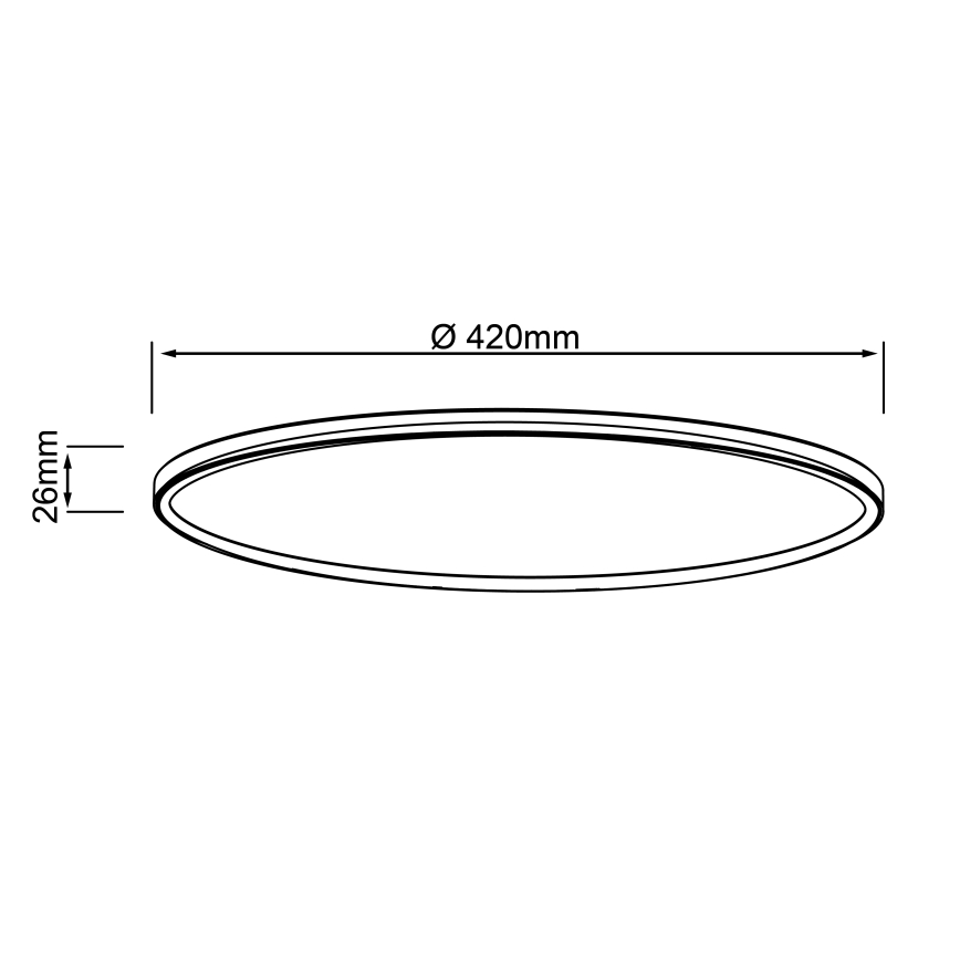 Brilliant - LED lubinis šviestuvas MILTON LED/24W/230V Ø 42 cm juodas