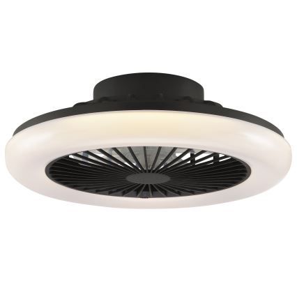 Brilliant - Reguliuojamas LED lubinis šviestuvas su ventiliatoriumi MONTERO LED/20W/230V 2700-6500K skersm. 42 cm juoda + nuotolinio valdymo pultas