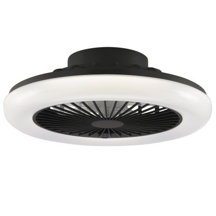 Brilliant - Reguliuojamas LED lubinis šviestuvas su ventiliatoriumi MONTERO LED/20W/230V 2700-6500K skersm. 42 cm juoda + nuotolinio valdymo pultas