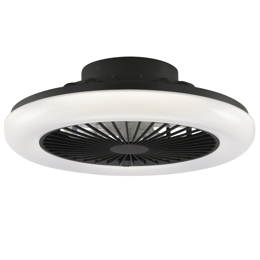 Brilliant - Reguliuojamas LED lubinis šviestuvas su ventiliatoriumi MONTERO LED/20W/230V 2700-6500K skersm. 42 cm juoda + nuotolinio valdymo pultas