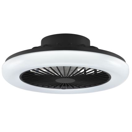 Brilliant - Reguliuojamas LED lubinis šviestuvas su ventiliatoriumi MONTERO LED/20W/230V 2700-6500K skersm. 42 cm juoda + nuotolinio valdymo pultas
