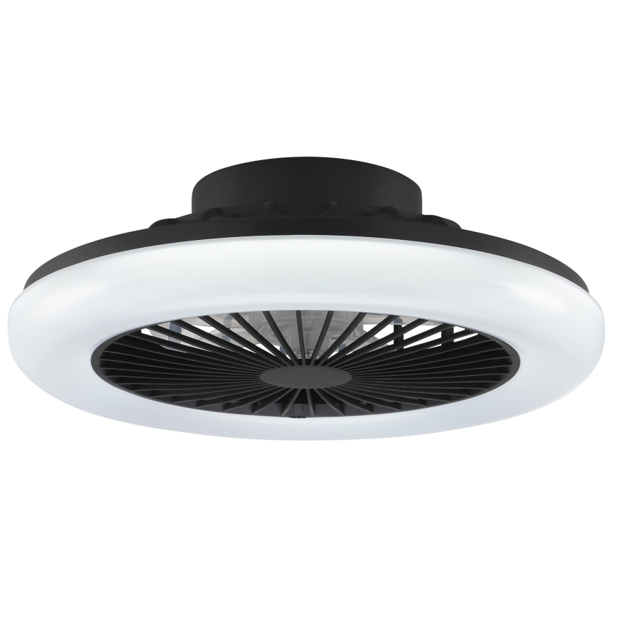 Brilliant - Reguliuojamas LED lubinis šviestuvas su ventiliatoriumi MONTERO LED/20W/230V 2700-6500K skersm. 42 cm juoda + nuotolinio valdymo pultas