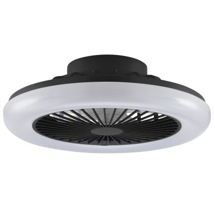 Brilliant - Reguliuojamas LED lubinis šviestuvas su ventiliatoriumi MONTERO LED/20W/230V 2700-6500K skersm. 42 cm juoda + nuotolinio valdymo pultas