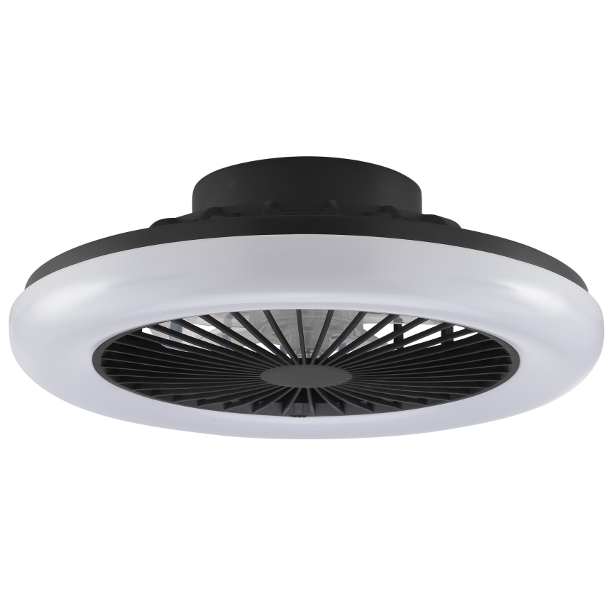 Brilliant - Reguliuojamas LED lubinis šviestuvas su ventiliatoriumi MONTERO LED/20W/230V 2700-6500K skersm. 42 cm juoda + nuotolinio valdymo pultas
