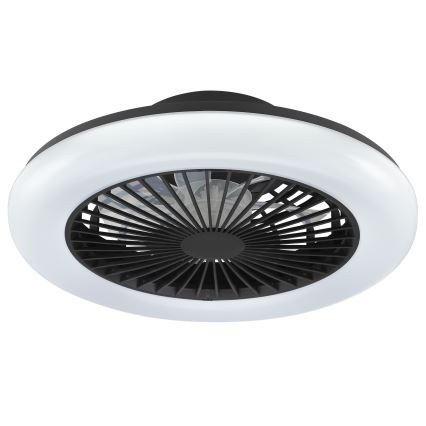 Brilliant - Reguliuojamas LED lubinis šviestuvas su ventiliatoriumi MONTERO LED/20W/230V 2700-6500K skersm. 42 cm juoda + nuotolinio valdymo pultas