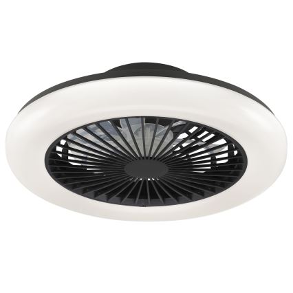 Brilliant - Reguliuojamas LED lubinis šviestuvas su ventiliatoriumi MONTERO LED/20W/230V 2700-6500K skersm. 42 cm juoda + nuotolinio valdymo pultas