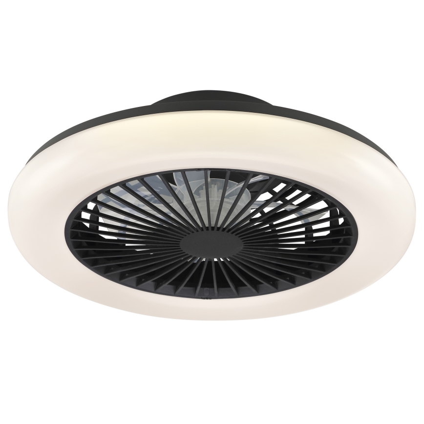 Brilliant - Reguliuojamas LED lubinis šviestuvas su ventiliatoriumi MONTERO LED/20W/230V 2700-6500K skersm. 42 cm juoda + nuotolinio valdymo pultas