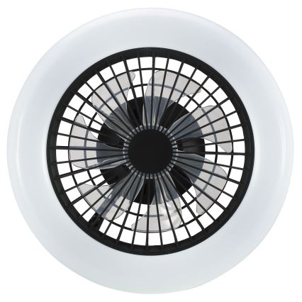 Brilliant - Reguliuojamas LED lubinis šviestuvas su ventiliatoriumi MONTERO LED/20W/230V 2700-6500K skersm. 42 cm juoda + nuotolinio valdymo pultas