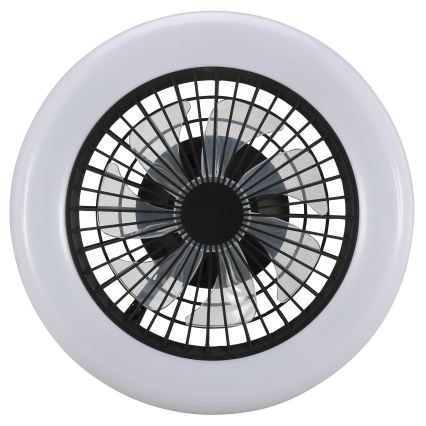 Brilliant - Reguliuojamas LED lubinis šviestuvas su ventiliatoriumi MONTERO LED/20W/230V 2700-6500K skersm. 42 cm juoda + nuotolinio valdymo pultas