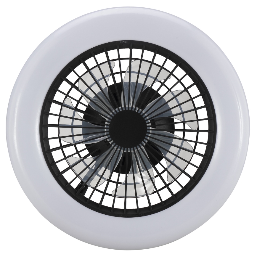 Brilliant - Reguliuojamas LED lubinis šviestuvas su ventiliatoriumi MONTERO LED/20W/230V 2700-6500K skersm. 42 cm juoda + nuotolinio valdymo pultas