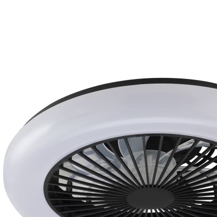Brilliant - Reguliuojamas LED lubinis šviestuvas su ventiliatoriumi MONTERO LED/20W/230V 2700-6500K skersm. 42 cm juoda + nuotolinio valdymo pultas