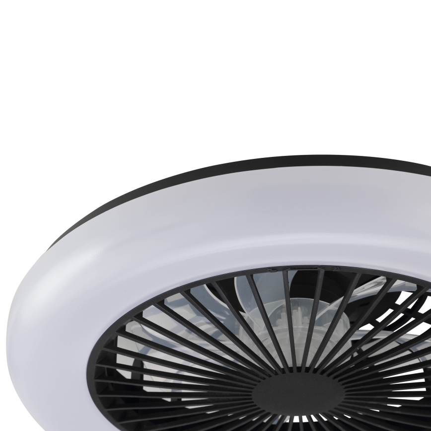 Brilliant - Reguliuojamas LED lubinis šviestuvas su ventiliatoriumi MONTERO LED/20W/230V 2700-6500K skersm. 42 cm juoda + nuotolinio valdymo pultas