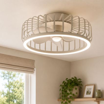 Brilliant - dimeriuojamas LED lubinis šviestuvas su ventiliatoriumi CAPO LED/36W/230V 2700-6500K skersmuo 48 cm smėlinis + nuotolinis valdymas