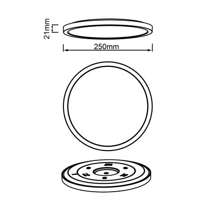 Brilliant - LED lubinis šviestuvas TUCO LED/16W/230V skersmuo 25 cm juodas