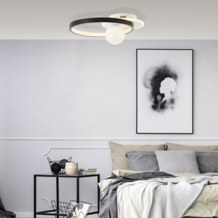 Brilliant - LED Pritemdomas lubinis šviestuvas ATLANTA LED/24W/230V juoda/balta