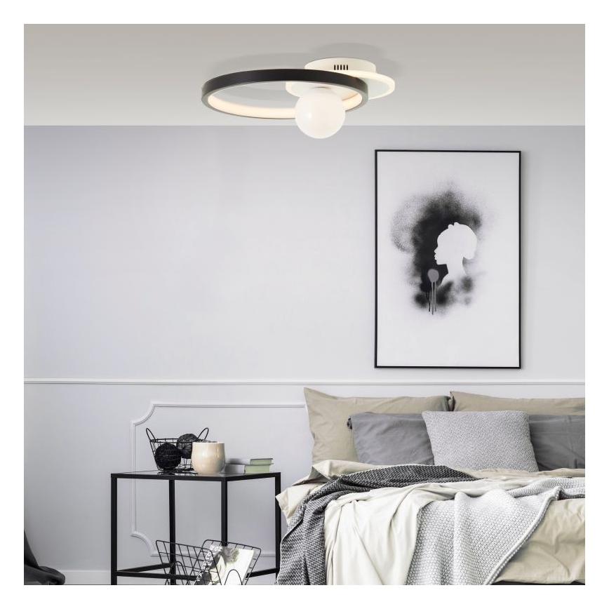 Brilliant - LED Pritemdomas lubinis šviestuvas ATLANTA LED/24W/230V juoda/balta