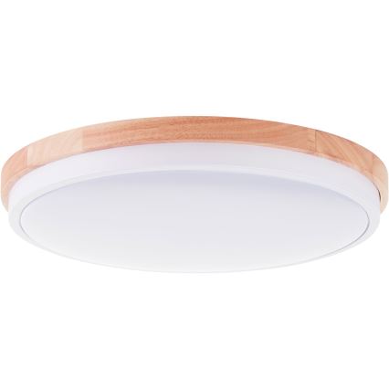 Brilliant - LED Pritemdomas lubinis šviestuvas BAARLO LED/24W/230V diametras 35 cm balta/Kietmedis - FSC sertifikuota