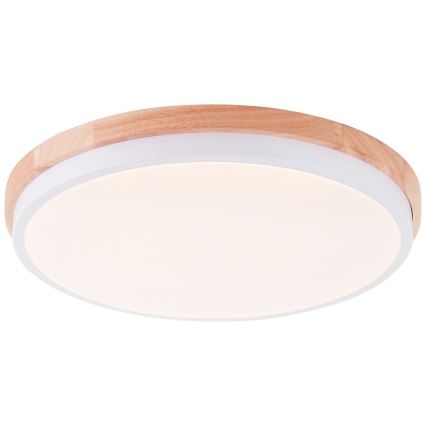Brilliant - LED Pritemdomas lubinis šviestuvas BAARLO LED/24W/230V diametras 35 cm balta/Kietmedis - FSC sertifikuota
