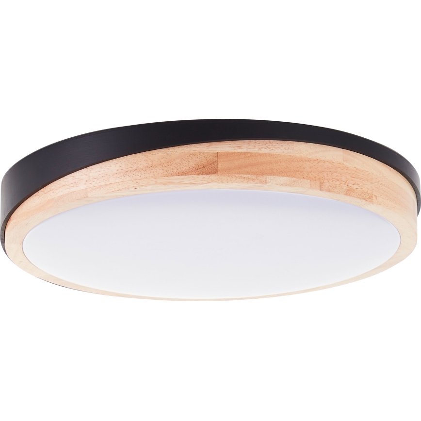 Brilliant - LED Pritemdomas lubinis šviestuvas BAARLO LED/24W/230V diametras 35 cm juoda/Kietmedis - FSC sertifikuota