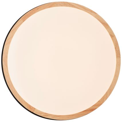 Brilliant - LED Pritemdomas lubinis šviestuvas BAARLO LED/24W/230V diametras 35 cm juoda/Kietmedis - FSC sertifikuota