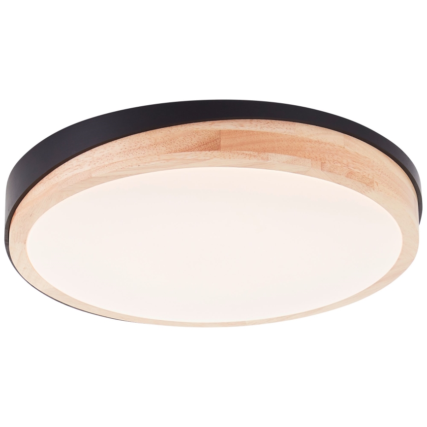 Brilliant - LED Pritemdomas lubinis šviestuvas BAARLO LED/24W/230V diametras 35 cm juoda/Kietmedis - FSC sertifikuota