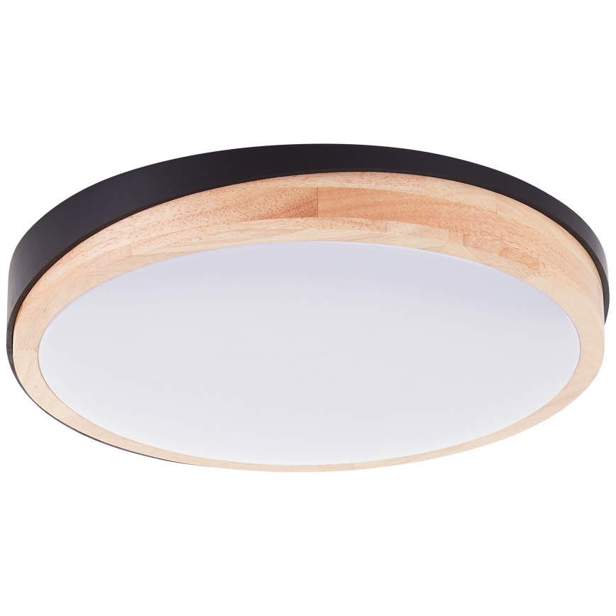 Brilliant - LED Pritemdomas lubinis šviestuvas BAARLO LED/24W/230V diametras 35 cm juoda/Kietmedis - FSC sertifikuota