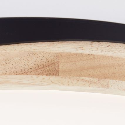 Brilliant - LED Pritemdomas lubinis šviestuvas BAARLO LED/24W/230V diametras 35 cm juoda/Kietmedis - FSC sertifikuota