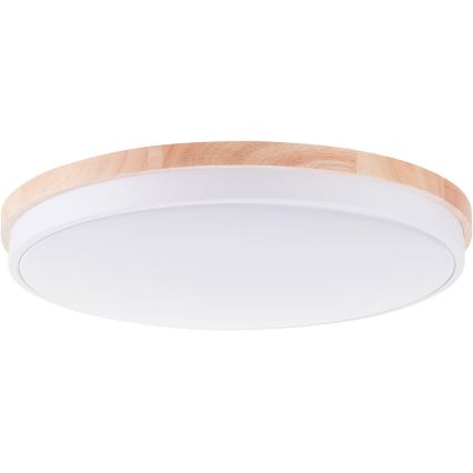 Brilliant - LED Pritemdomas lubinis šviestuvas BAARLO LED/36W/230V 3000-6500K diametras 50 cm balta/Kietmedis + nuotolinio valdymo pultas - FSC sertifikuota