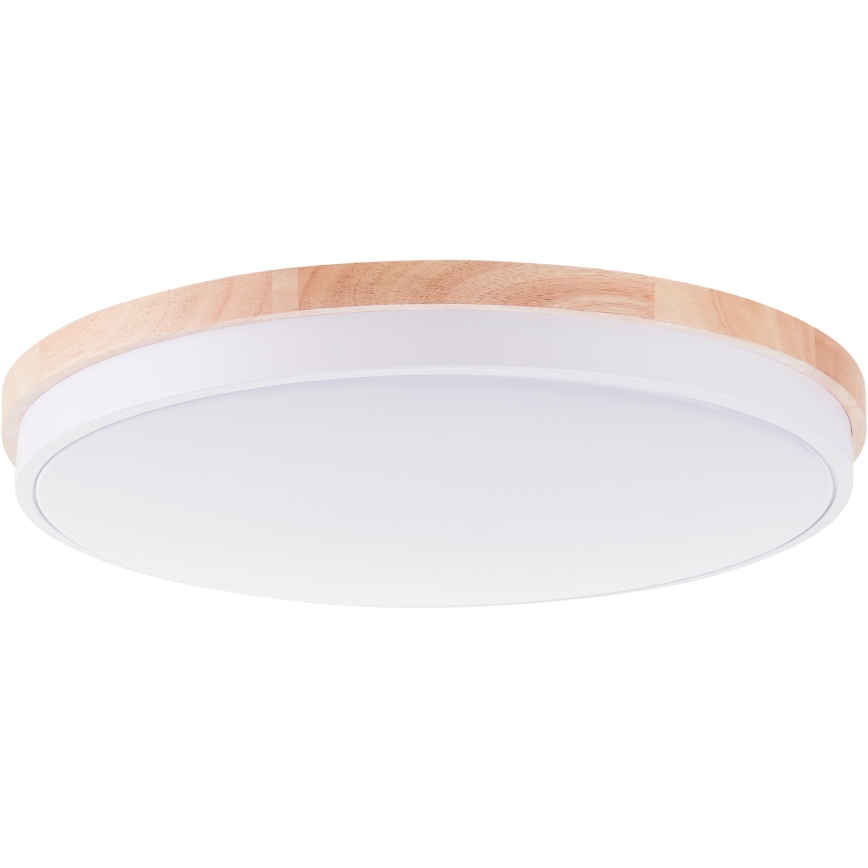 Brilliant - LED Pritemdomas lubinis šviestuvas BAARLO LED/36W/230V 3000-6500K diametras 50 cm balta/Kietmedis + nuotolinio valdymo pultas - FSC sertifikuota