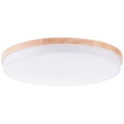 Brilliant - LED Pritemdomas lubinis šviestuvas BAARLO LED/36W/230V 3000-6500K diametras 50 cm balta/Kietmedis + nuotolinio valdymo pultas - FSC sertifikuota