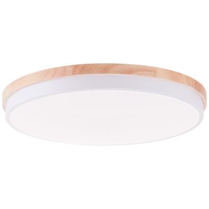 Brilliant - LED Pritemdomas lubinis šviestuvas BAARLO LED/36W/230V 3000-6500K diametras 50 cm balta/Kietmedis + nuotolinio valdymo pultas - FSC sertifikuota
