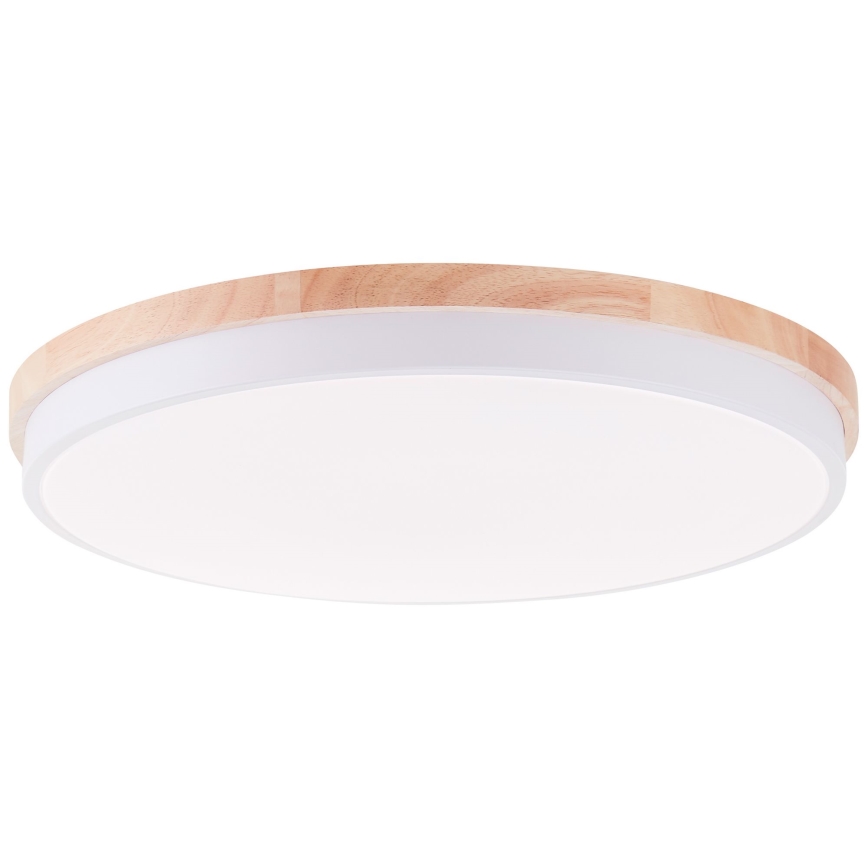 Brilliant - LED Pritemdomas lubinis šviestuvas BAARLO LED/36W/230V 3000-6500K diametras 50 cm balta/Kietmedis + nuotolinio valdymo pultas - FSC sertifikuota