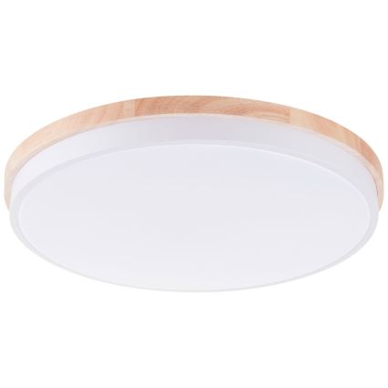 Brilliant - LED Pritemdomas lubinis šviestuvas BAARLO LED/36W/230V 3000-6500K diametras 50 cm balta/Kietmedis + nuotolinio valdymo pultas - FSC sertifikuota