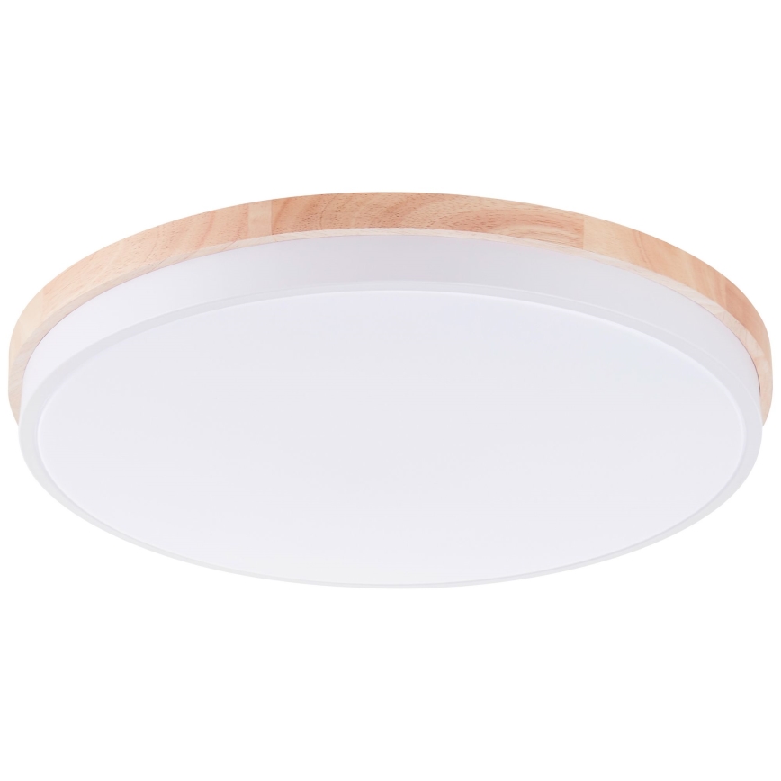 Brilliant - LED Pritemdomas lubinis šviestuvas BAARLO LED/36W/230V 3000-6500K diametras 50 cm balta/Kietmedis + nuotolinio valdymo pultas - FSC sertifikuota