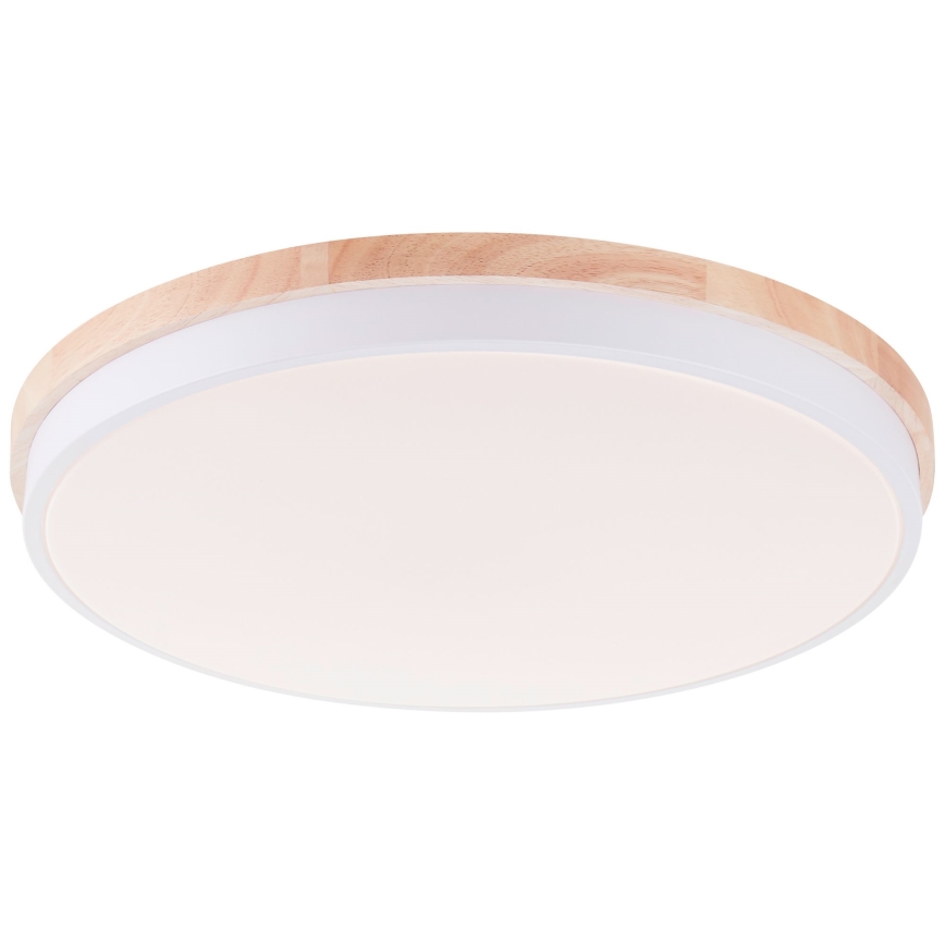 Brilliant - LED Pritemdomas lubinis šviestuvas BAARLO LED/36W/230V 3000-6500K diametras 50 cm balta/Kietmedis + nuotolinio valdymo pultas - FSC sertifikuota